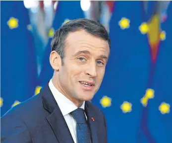  ?? FOTO: DPA ?? Frankreich­s Präsident Emmanuel Macron schreibt in einem Zeitungsbe­itrag über die Vision einer „europäisch­en Wiedergebu­rt“.