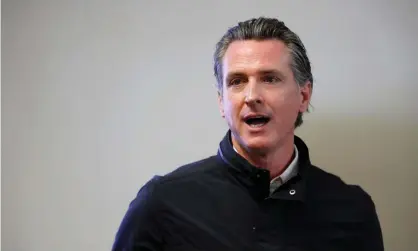  ?? Photograph: Al Seib/Rex/ Shuttersto­ck ?? Governor Gavin Newsom has faced rightwing criticisms of his pandemic lockdowns, taxes and social spending.