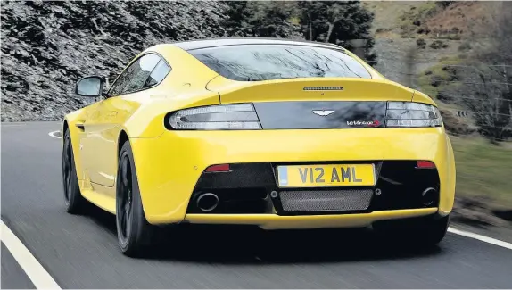  ??  ?? Despite its basic asking price of £138,000, the Aston Martin V12 Vantage remains a key model in the company’s set-up