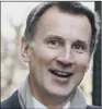  ??  ?? JEREMY HUNT: Said UK’s history gives it a chance to be ‘an invisible chain’ linking democracie­s.