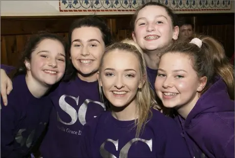  ??  ?? Sophie Doyle, Molly Geoghegan, Becka Murphy, Alannah Hotca and Shannon Codd who were taking part in the concert in Barntown Church in aid of Glynn Barntown Ladies Gaelic Football Club.