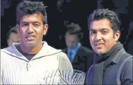  ?? GETTY IMAGES ?? Former partners, tennis players Rohan Bopanna (left) and AisamulHaq Qureshi will be rivals when India play Pakistan in the Champions Trophy in Birmingham on Sunday.