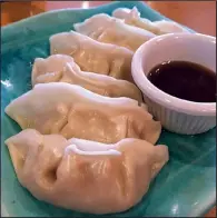  ?? Arkansas Democrat-Gazette/ERIC E. HARRISON ?? Gyoza is available steamed (pictured), fried or pan-fried at Ninja.