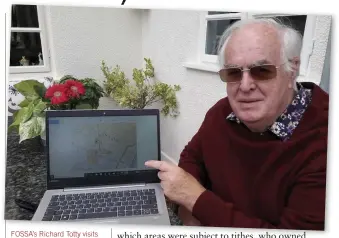  ??  ?? FOSSA’s Richard Totty visits the Staffordsh­ire Past Track website via his laptop