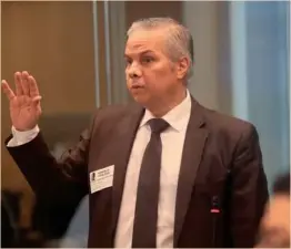  ?? RAFAEL PACHECO ?? El presidente del Banco Central, Róger Madrigal López, en la comparecen­cia ante los diputados el 21 de setiembre.