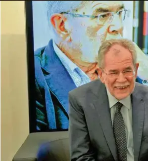  ??  ?? Alexander Van der Bellen sprach im Wiener Salon der Kleinen Zeitung mit Thomas