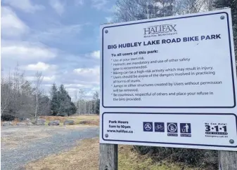  ?? RYAN TAPLIN ■ THE CHRONICLE HERALD ?? Halifax regional council approved the renaming of the Big Hubley Lake Drive Bike Park to the Kai Matthews Bike Park on Tuesday, March 22, 2022.