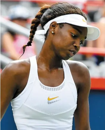  ?? PHOTO D’ARCHIVES, MARTIN CHEVALIER ?? Françoise Abanda s’est inclinée en deux manches au Challenger de Chicago, hier.