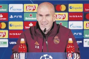  ?? EFE ?? Zidane animó a sus jugadores a olvidarse de factores ajenos al juego y centrarse únicamente en lo deportivo
//