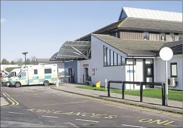  ?? ?? Maidstone Hospital is part of the Maidstone and Tunbridge Wells NHS Trust, where the number of patients with coronaviru­s has increased by 77%