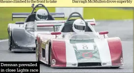  ??  ?? Drennan prevailed in close Lights race