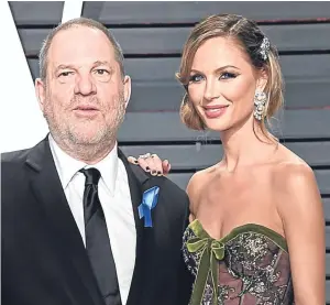  ?? Picture: PA. ?? Harvey Weinstein and his wife Georgina Chapman who is leaving him over the string of allegation­s.