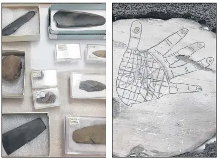  ?? suBmIttED PHOtOs ?? The artifacts pictured above are included in a collection pertaining to the Nova Scotia Mi’kmaq that are held in a purposely built facility in Dartmouth. Parks Canada has decided to maintain the collection in their current location after giving...