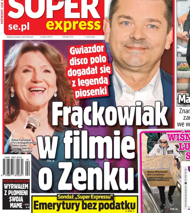  ??  ?? Halina Frąckowiak (73 l.) w biograficz­nym filmie o Zenku zaśpiewa swój hit „Papierowy księżyc”