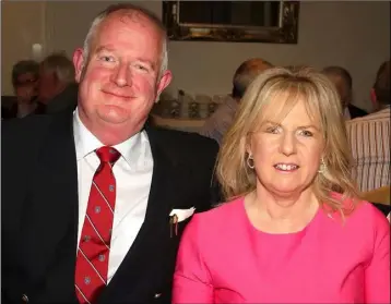  ??  ?? Chris and Virginia Phelan at the recent party for retired gardaí in the Ferrycarri­g Hotel.