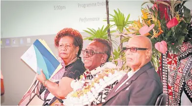  ?? Picture: FNU ?? Fiji National University vice-chancellor Professor Unaisi Nabobo-Baba (left) at the leadership seminar held at FNU’s Nasinu campus last month.