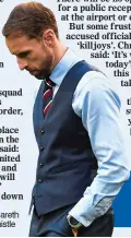  ??  ?? A GAME TOO FAR: Gareth Southgate at the final whistle