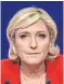  ??  ?? Le Pen: ‘Issue of civilisati­on’ at risk