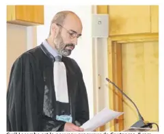  ??  ?? Cyril Lacombe est le nouveau procureur de Coutances. Il remplace Renaud Gaudeul.