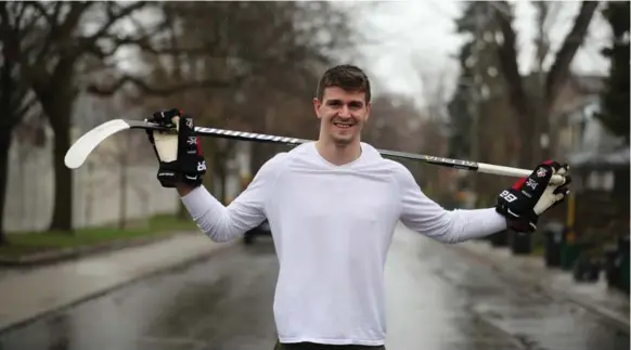  ?? STEVE RUSSELL/TORONTO STAR ?? Mark Scheifele grew up a Wings fan and, like many Canadians, played a lot of ball hockey. Supporting the Play On fundraiser was a no-brainer: “I want to be a person who made a difference.”