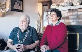  ?? NATHAN HOWARD/AP ?? Gary Risling and Judy Risling are trying to cope with the disappeara­nce of their 33-year-old Indigenous daughter, Emmilee, last month in McKinleyvi­lle, California.