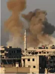  ??  ?? The bombardmen­t of Eastern Ghouta continued yesterday