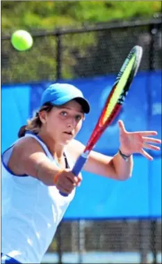  ?? Trentonian file photo/ GREGG SLABODA ?? Christina Rosca beat Sneha Rangu on Tuesday as Princeton advanced in the state sectional tournament.