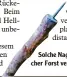  ??  ?? Solche Nagelfalle­n wurden im Kühba cher Forst vergraben.