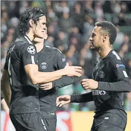  ?? FOTO: GYI ?? Cavani y Neymar Emery niega que la rivalidad entre ambos divida al vestuario