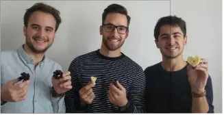  ?? (D.R.) ?? Olivier Meunier, Thibaut Saras et Édouard Bonissol ont appelé leur startup Les Dandies car cela évoque pour eux « un personnage élégant qui aime les belles choses et la qualité, des valeurs que nous portons. Et aussi parce que le  et le D rappellent...