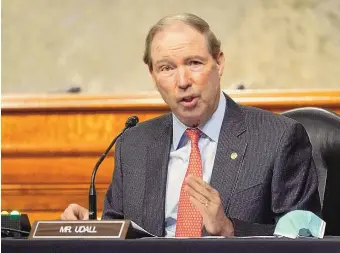  ?? SUSAN WALSH/ASSOCIATED PRESS ?? Former Sen. Tom Udall was passed over for Interior secretary in favor of another New Mexico Democrat. Rep. Deb Haaland, who, if confirmed would be the first Native American to run a Cabinet level agency.