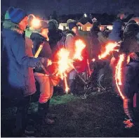  ??  ?? The skies of Shepshed lit up at the weekend as the annual Shepshed Cricket Club’s Community Bonfire and Firework Display returned, including a peformance by the Bright Lights Theatre Schoool. Images courtesy of Laura Brookes.