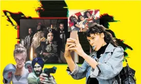  ?? Photograph: France 2, Netflix, Artes ?? Clockwise from bottom left: Tiphaine Daviot in Une Belle Histoire, King of Boys: The Return of the King, Sisters, Ana Rujas in Cardo, Saif Ali Khan in Sacred Games.