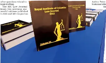 Royal Institute of Colombo proudly launches RIC Law Journal 2022 ...