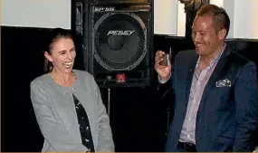  ??  ?? Once known better as the TVNZ Breakfast weatherman, Tamati Coffey has achieved his long-held dream of entering Parliement, with the support of Labour leader Jacinda Ardern, above, and his partner Tim Smith, below. And their dogs, of course.