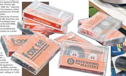  ??  ?? Already selling magnetic tape for metro tickets or military recording studios, Mulann also produces analogue audio tapes under the trademark Recording The Masters.