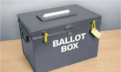  ??  ?? Ballot box