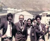  ?? PICTURE: SUPPLIED ?? Victor Ritchie with some of his students during his time as principal at Harold Cressy High School. Ritchie was principal at the school for 27 years.