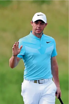  ??  ?? Rory McIlroy is going home after missing the cut at Erin Hills.