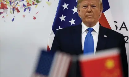  ??  ?? President Trump has told Axios he didn’t want to impose tougher sanctions on China while he wasnegotia­ting a trade deal with country. Photograph: Brendan Smialowski/AFP/Getty Images