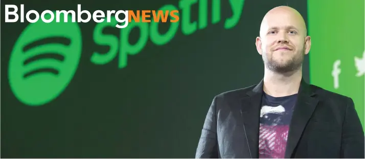  ?? Spotify competirá con la radio y buscará informar a un pública joven. Bloomberg/La República ??