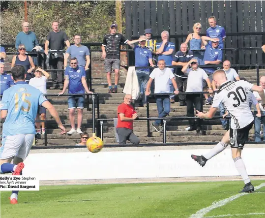  ??  ?? Kelly’s Eye Stephen fires Ayr’s winner
Pic: David Sargent