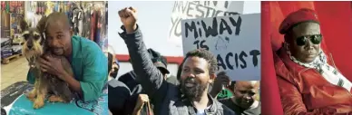  ??  ?? From left Kenny Ramatshimb­ila, Kennealy’s employee, who was arrested for her murder; Andile Mngxitama, leader of the Black First Land First party, who preaches violence at political rallies; Julius Malema, head of the militant EFF party