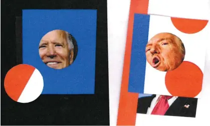  ?? ?? Michigan is holding its primary on Tuesday and Biden and Trump are likely to win. Illustrati­on: Marcus Peabody/Guardian Design