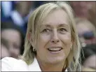  ?? ASSOCIATED PRESS FILE PHOTO ?? Tennis great Martina Navratilov­a is shown in the royal box on Centre Court at the 2015 All England Lawn Tennis Championsh­ips in Wimbledon, London.