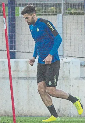  ?? FOTO: PERE PUNTÍ ?? Marc Navarro, mejora El lateral derecho podría reaparecer ante Osasuna