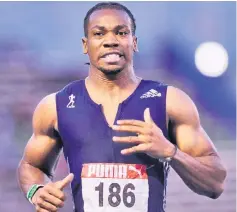  ??  ?? Jamaican Yohan blake finishes in first place during the senior trials, held at the National Stadium in Kingston. — AFP photo