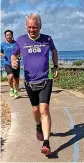  ?? ?? Bob Spawton enjoying the picturesqu­e Cottesloe parkrun, Perth, Western Australia