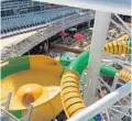  ?? JENNIFER JHON/SUN SENTINEL ?? The Perfect Storm waterslide­s include the Supercell slide.