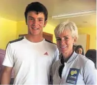  ??  ?? Scott Fraser with Judy Murray